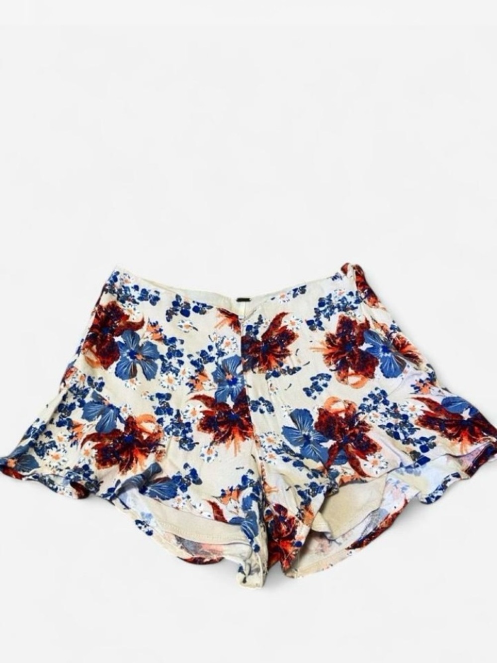 Free People Floral High Waist Flowy Boho Flutter Shorts Women’s Size 2 - Picture 2 of 7